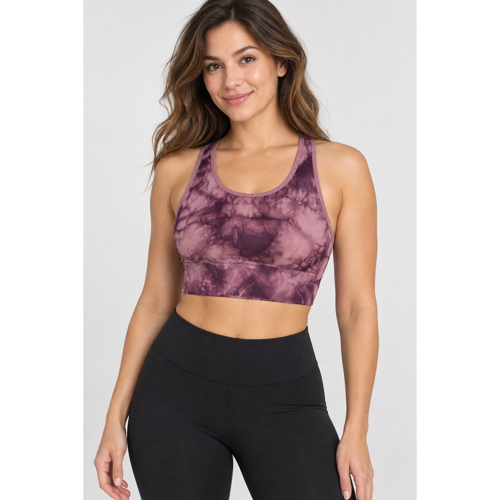 Victorias Secret Purple Tie Dye Ribbed Racerback Bralette XL 5FV6 26360481